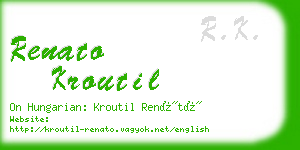 renato kroutil business card